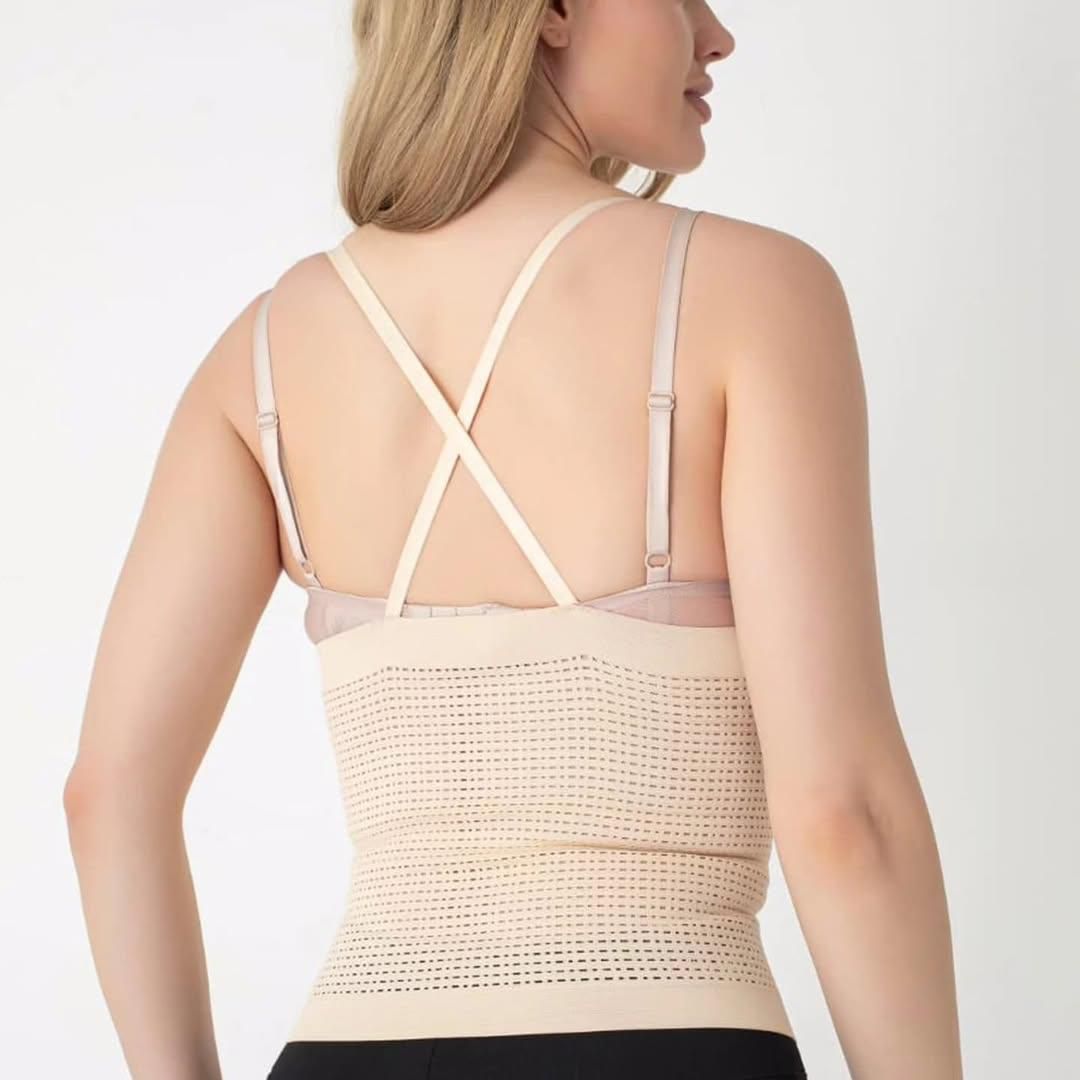 Everush™ Agraflı Doğum Sonrası Termal Korse – Bel Toparlayıcı & Terleme Destekli İncelme Korse